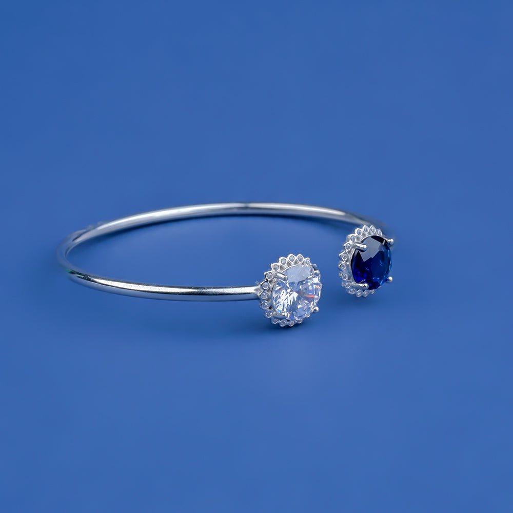 White And Blue Diamond Bracelet